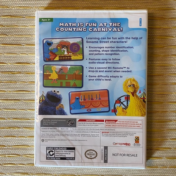 New/unopened Wii Game Cookie Monster Counting Carnival Educational Game - Picture 2 of 2